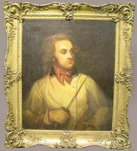 Portrait Of Henry Angelo, Master Fencer Oil Painting by Mather Brown