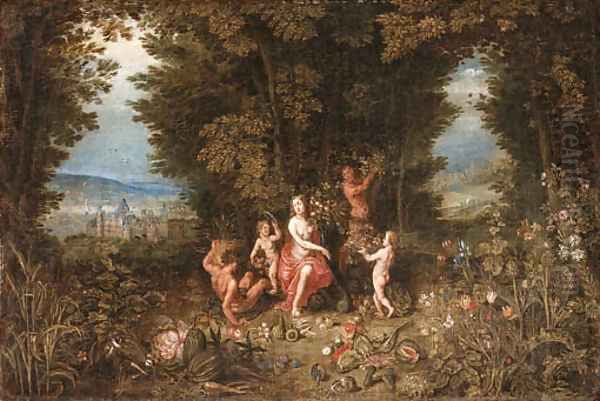 An Allegory of Earth Oil Painting by Jan Brueghel the Younger