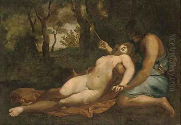 Cephalus and Procris Oil Painting by Abraham Bloemaert