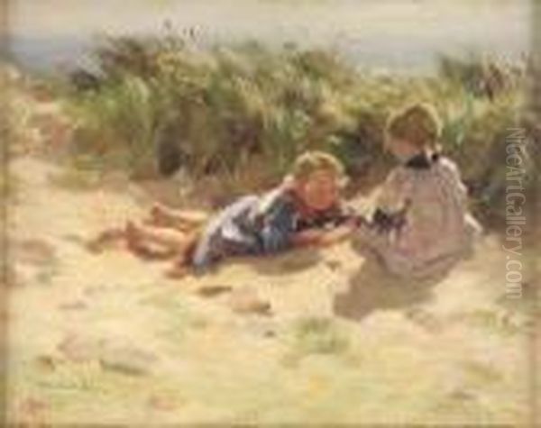 In The Dunes Oil Painting by William Mason Brown