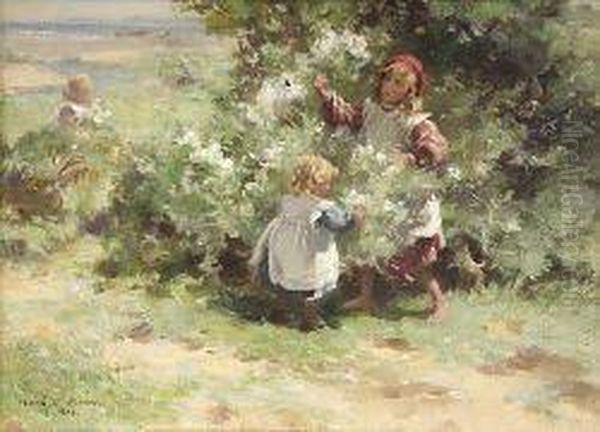 May Blossom Oil Painting by William Mason Brown