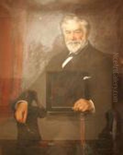 Portrait Of Alfred Large, Seated Oil Painting by William Mason Brown