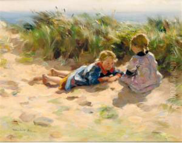 In The Dunes Oil Painting by William Mason Brown