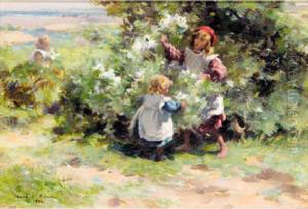 May Blossoms Oil Painting by William Mason Brown