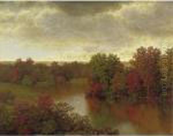 Bend In The River Oil Painting by William Mason Brown