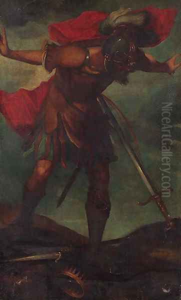 King Saul Oil Painting by Abraham Bloemaert