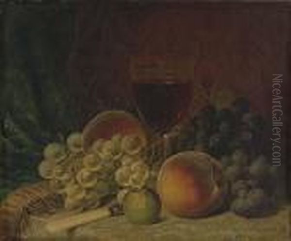 Fruit Oil Painting by William Mason Brown