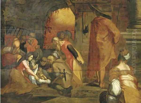 The Adoration of the Shepherds Oil Painting by Abraham Bloemaert