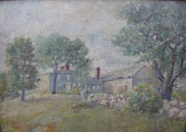 Cape Cod Homestead. Oil Painting by George Elmer Browne