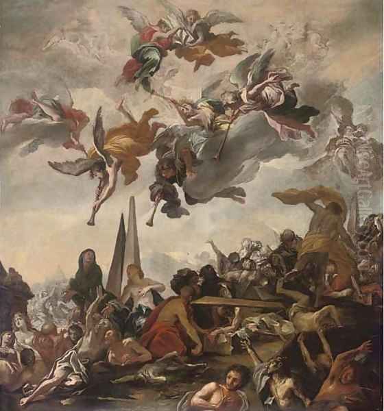 The Resurrection of the dead Oil Painting by Claudio Francesco Beaumont