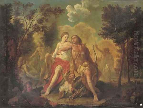 Venus and Adonis Oil Painting by Claudio Francesco Beaumont