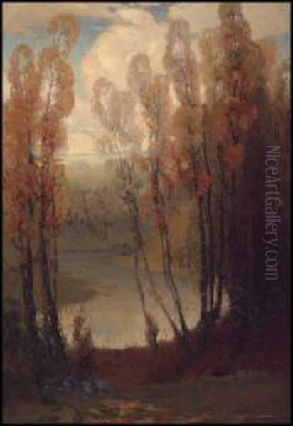 Autumn Oil Painting by Joseph Archibald Browne