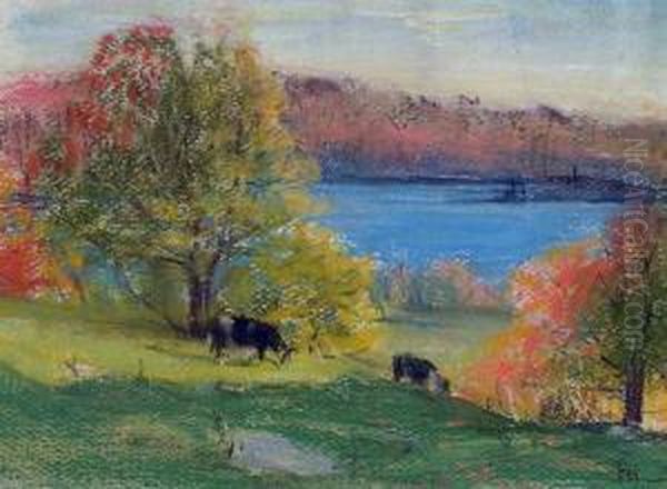 Gatineau Scene Oil Painting by Peleg Franklin Brownell