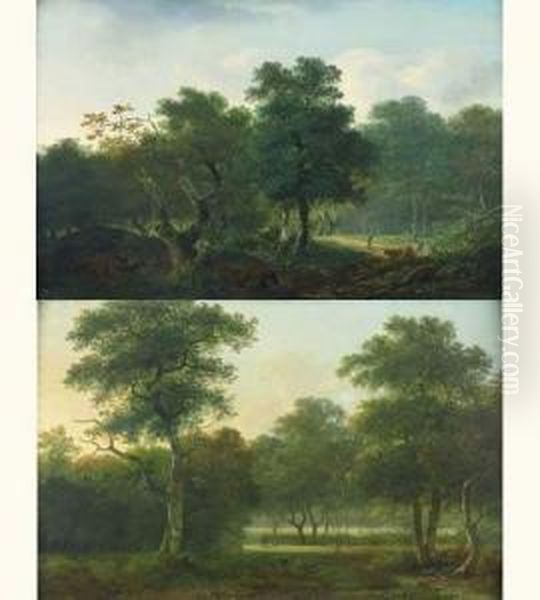 Paysages Boises Oil Painting by Lazare Bruandet