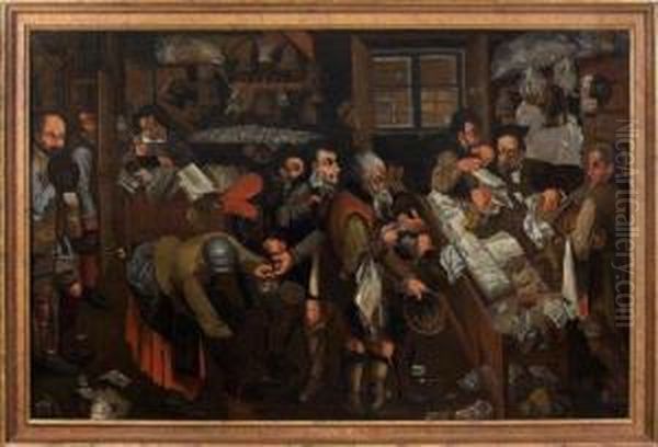 Le Paiement De La Dime Oil Painting by Pieter III Brueghel