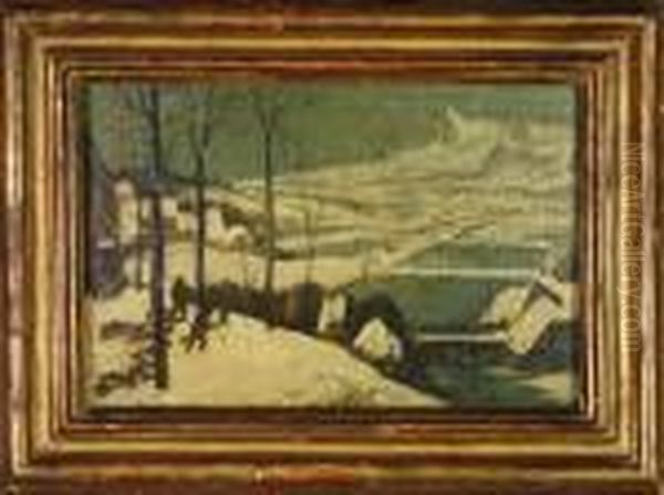 Cacciatori Nella Neve Oil Painting by Pieter III Brueghel