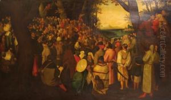 La Predica Del Battista Oil Painting by Pieter III Brueghel