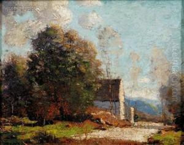 Spring Landscape Oil Painting by George Matthew Bruestle