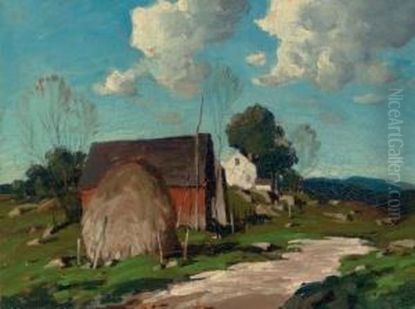 Summer Clouds, Old Lyme, Connecticut Oil Painting by George Matthew Bruestle