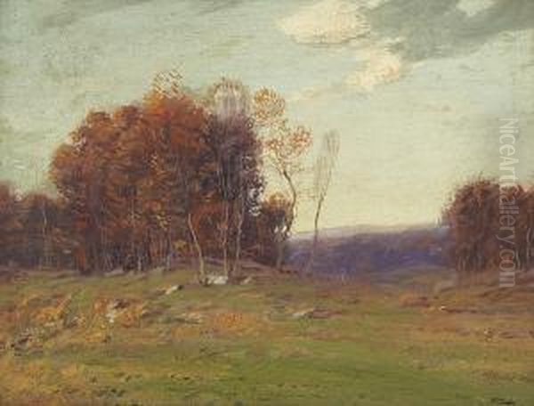 November Afternoon Oil Painting by George Matthew Bruestle