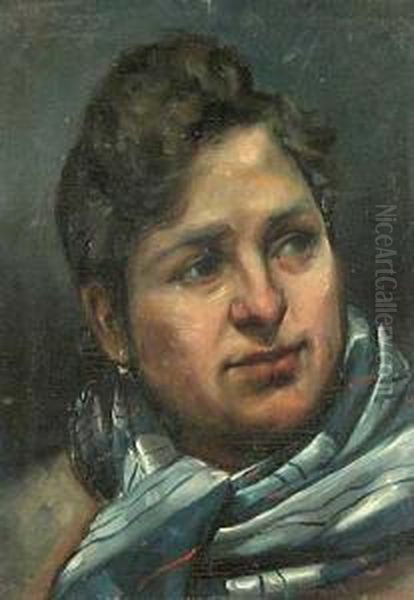 Campesina. Oil Painting by Ricardo Brugada y Panizo