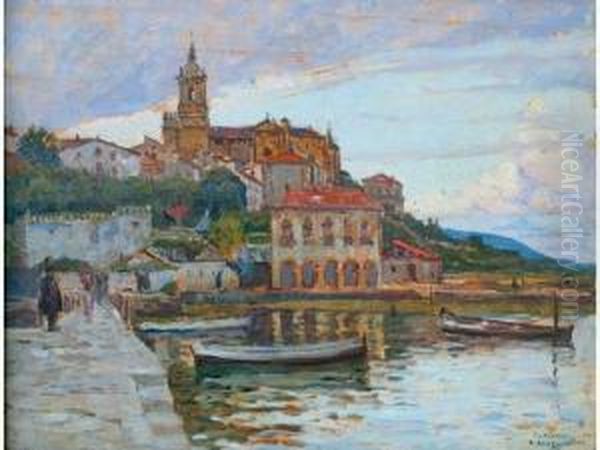 Fontarabie Oil Painting by Victor Brugairolles