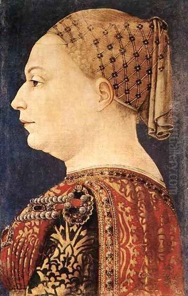 Portrait of Bianca Maria Sforza Oil Painting by Bonifazio Bembo