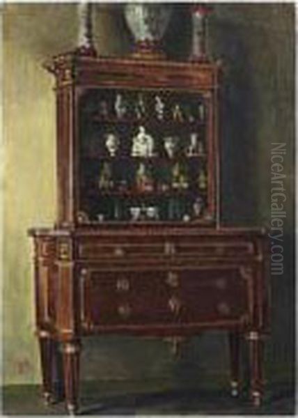 La Vitrine Oil Painting by Francois Brunery