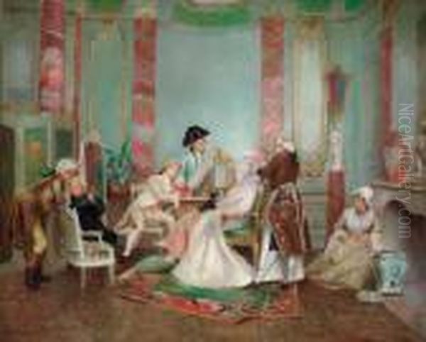 La Toilette De Marie-antoinette Oil Painting by Francois Brunery