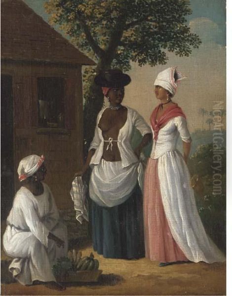 Free Women Of Dominica Oil Painting by Agostino Brunias