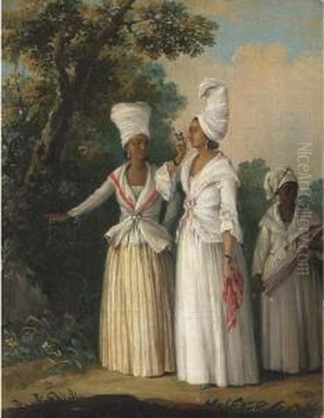 Flower Girls Of Dominica Oil Painting by Agostino Brunias