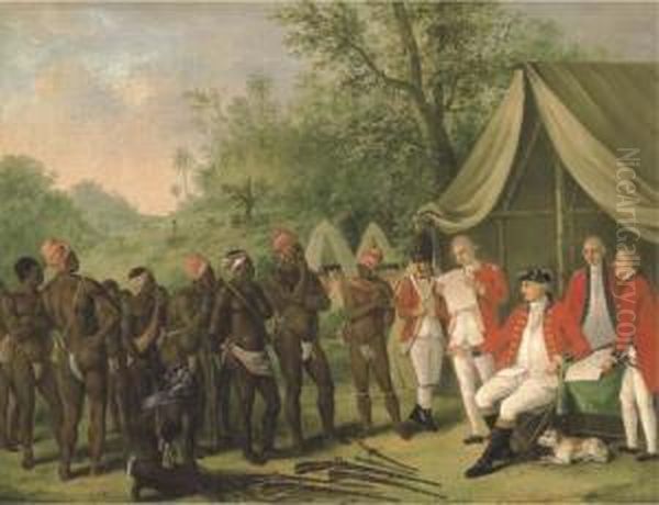 Pacification With The Maroon Negroes In The Island Ofjamaica Oil Painting by Agostino Brunias