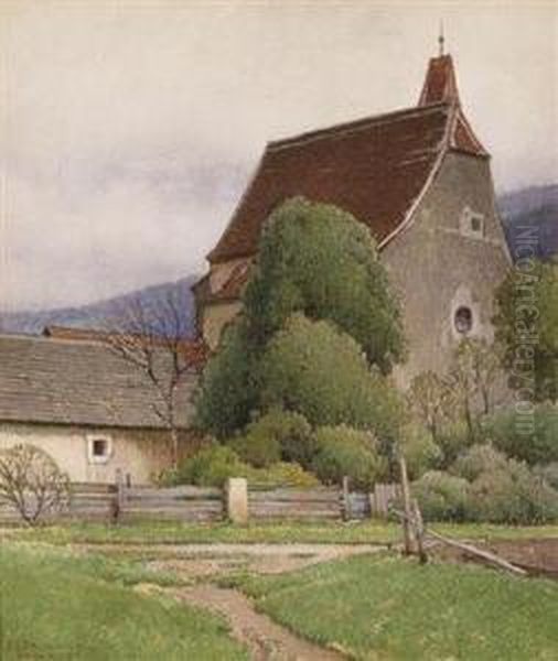 Dorfkirche Oil Painting by Ferdinand Brunner