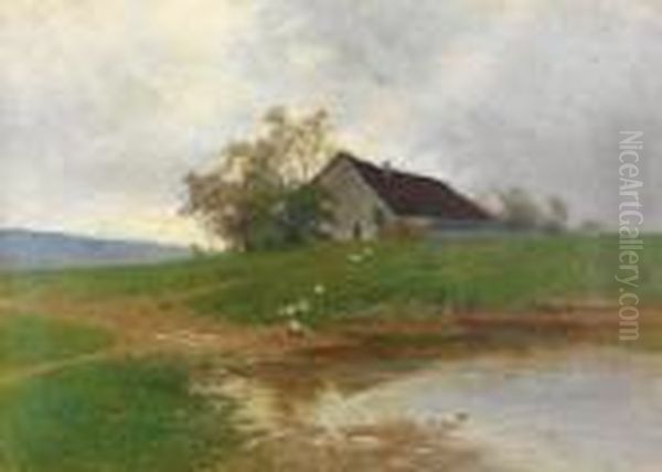 Akademie Unter Ed. V. Lichtenfels Oil Painting by Ferdinand Brunner