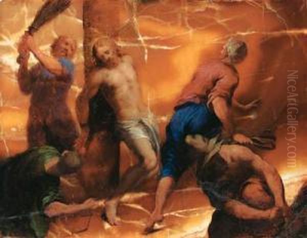 The Flagellation Oil Painting by Domenico Brusasorzi