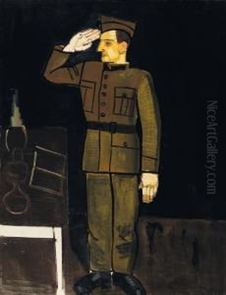 Le Soldat Oil Painting by Jean Brusselmans