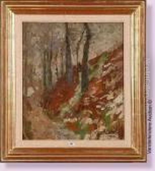 Sentier En Foret Oil Painting by Jean Brusselmans