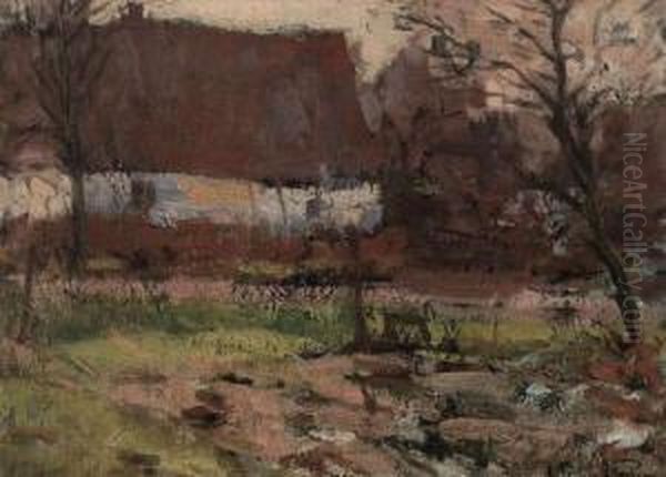 Paysage D'automne (ca. 1902) Oil Painting by Jean Brusselmans