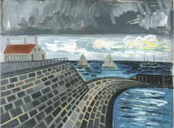 Noordzee - Mer Du Nord (1932) Oil Painting by Jean Brusselmans