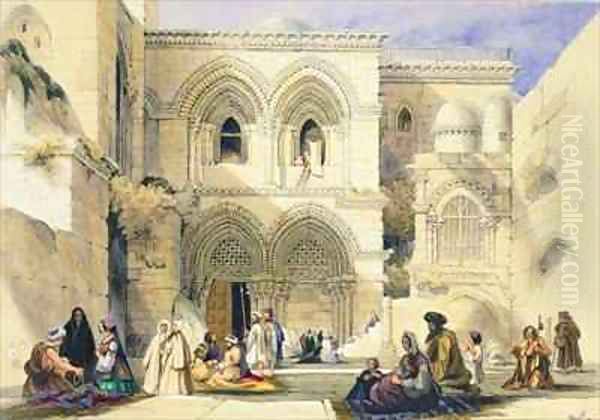 Holy Sepulchre, in Jerusalem Oil Painting by A. Margaretta Burr