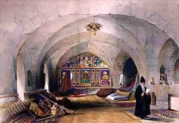 Room in an Armenian Convent, in Jerusalem Oil Painting by A. Margaretta Burr