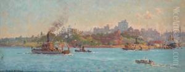 Old Punt Oil Painting by Charles David Jones Bryant