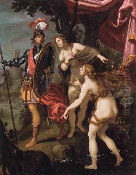 The Temptation of Charles and Ubalde Oil Painting by Giovanni Bilivert