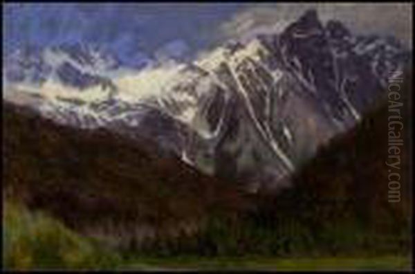 In The Selkirk Range Oil Painting by William Brymner