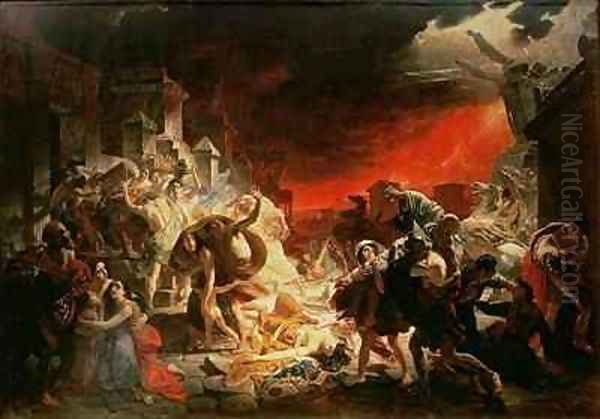 The Last Day of Pompeii Oil Painting by Karl Pavlovich Bryullov