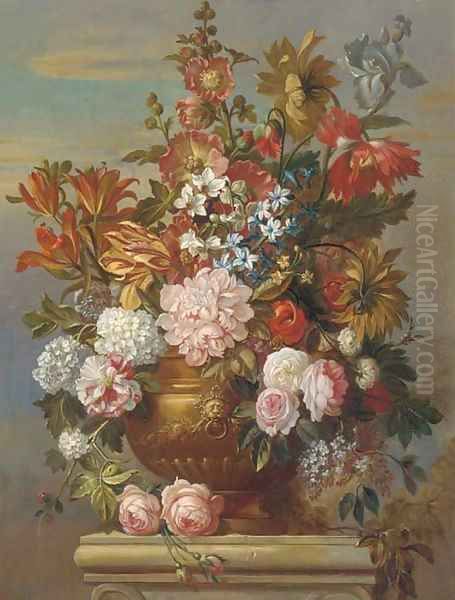 Flowers 2 Oil Painting by Jacob Bogdani