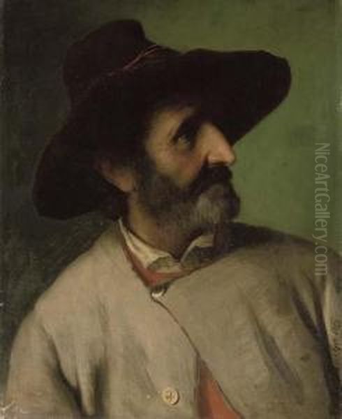 A Tyrolean Man Oil Painting by Josef Bche