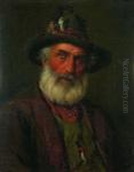 Pustertaler Bauer Oil Painting by Josef Bche