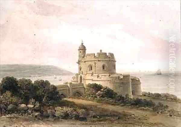 St. Mawes Castle, Cornwall Oil Painting by John Chessell Buckler