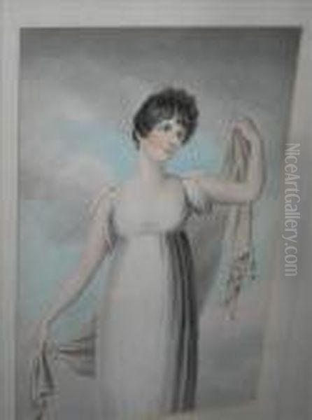 Study Of Aclassical Girl Oil Painting by Adam Buck